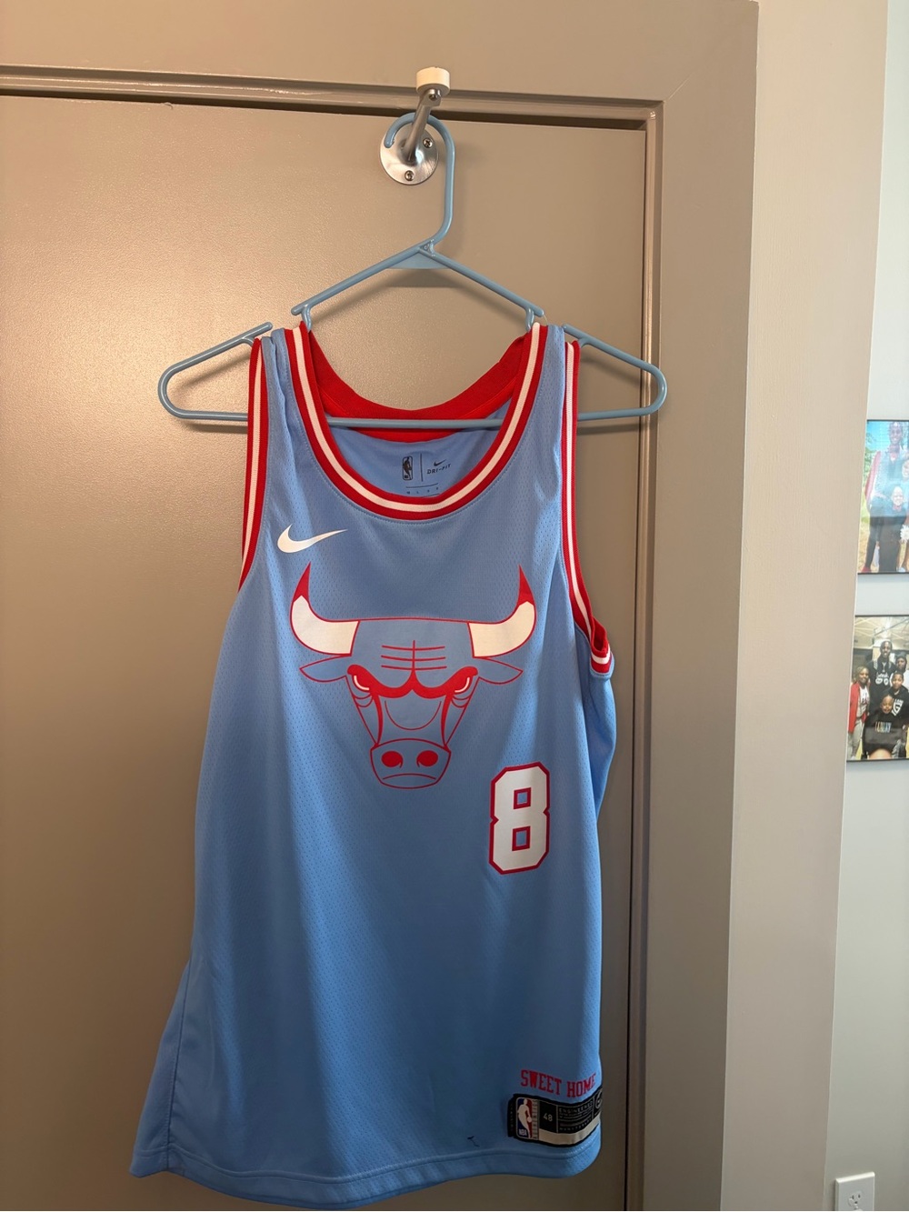 Nike Zach LaVine Chicago Bulls Sweet Home Jersey Size 48 Large Blue NBA